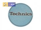 Slipmats Technics Strobo metallic blau Logo Doppelpack