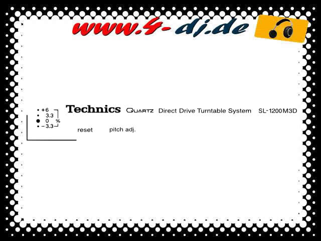 4-dj Label Repair Set Technics SL1200M3D (kein Aufkleber!) - Click Image to Close