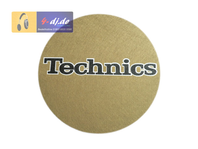 Slipmats Technics gold Logo Doppelpack - Click Image to Close