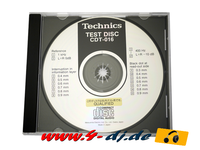 Technics Service Test DISC CD - Click Image to Close